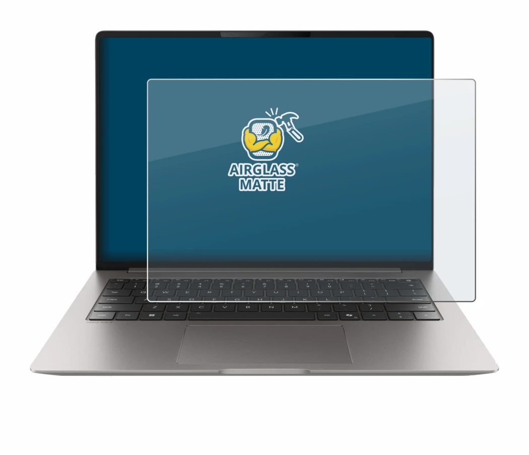 Abbildung des Geräts Honor MagicBook Pro 14 mit einer Vielzahl des Displayschutzes.