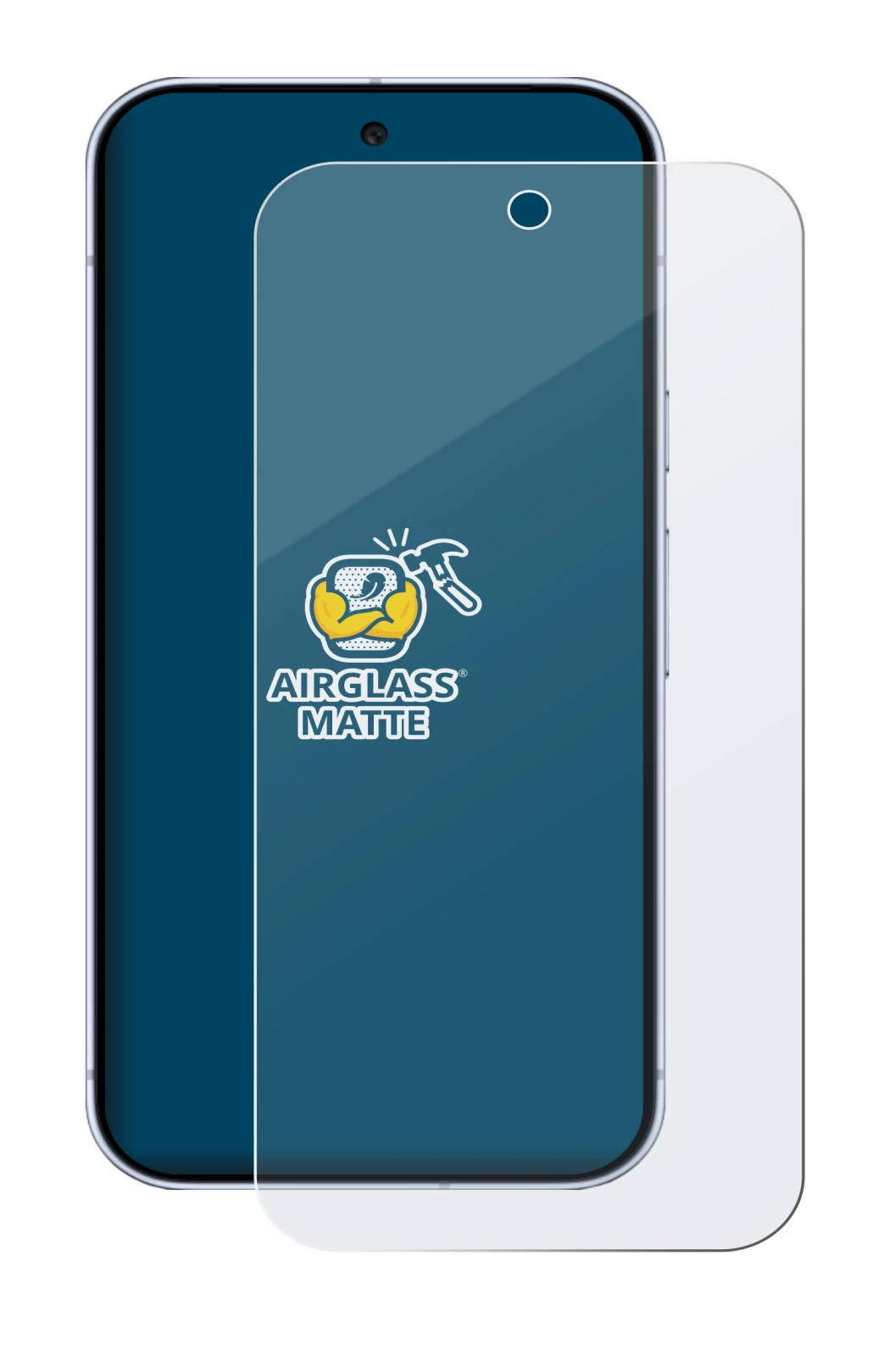 Abbildung des Geräts Google Pixel 10 Pro mit einer Vielzahl des Displayschutzes.