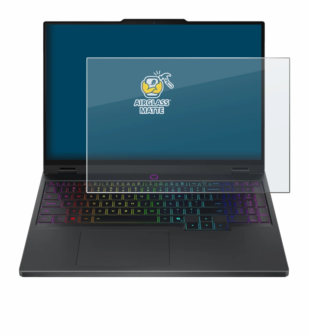 Abbildung des Geräts Lenovo Legion 5 15IRX10 83LY mit einer Vielzahl des Displayschutzes.