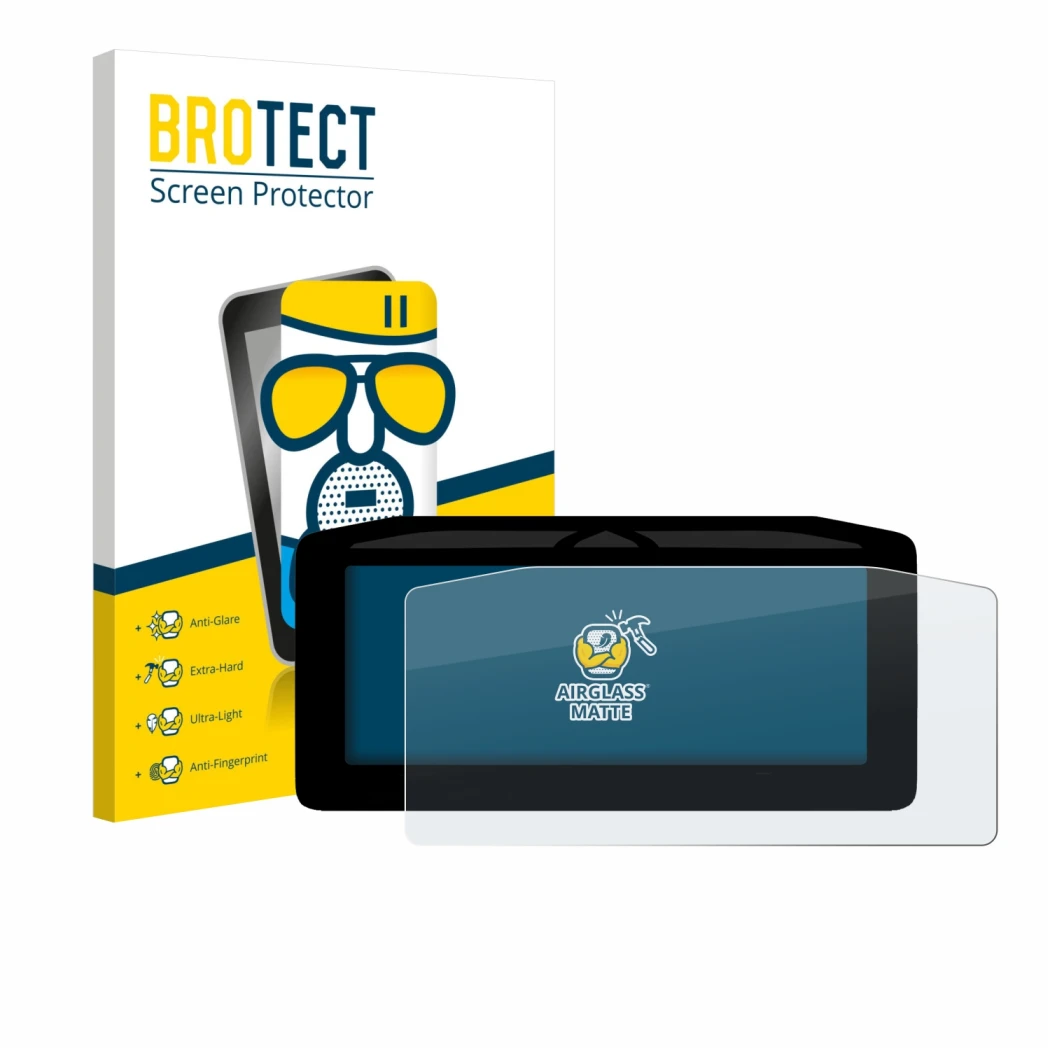 Vorderseite einer Produktverpackung mit dem Markenlogo BROTECT. Daneben ist das Gerät Ducati Streetfighter V4 2025 Tachoanzeig