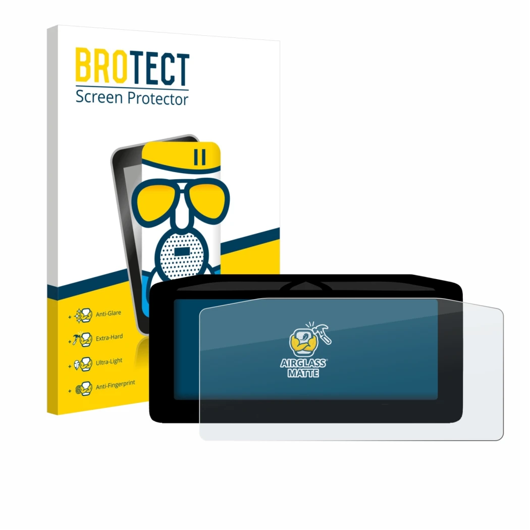 Vorderseite einer Produktverpackung mit dem Markenlogo BROTECT. Daneben ist das Gerät Ducati XDiavel V4 2025 Tachoanzeige mit 