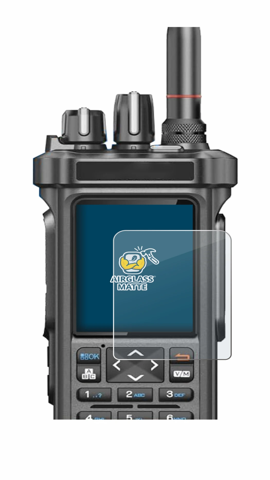 Abbildung des Geräts Radtel RT-950 Pro mit einer Vielzahl des Displayschutzes.