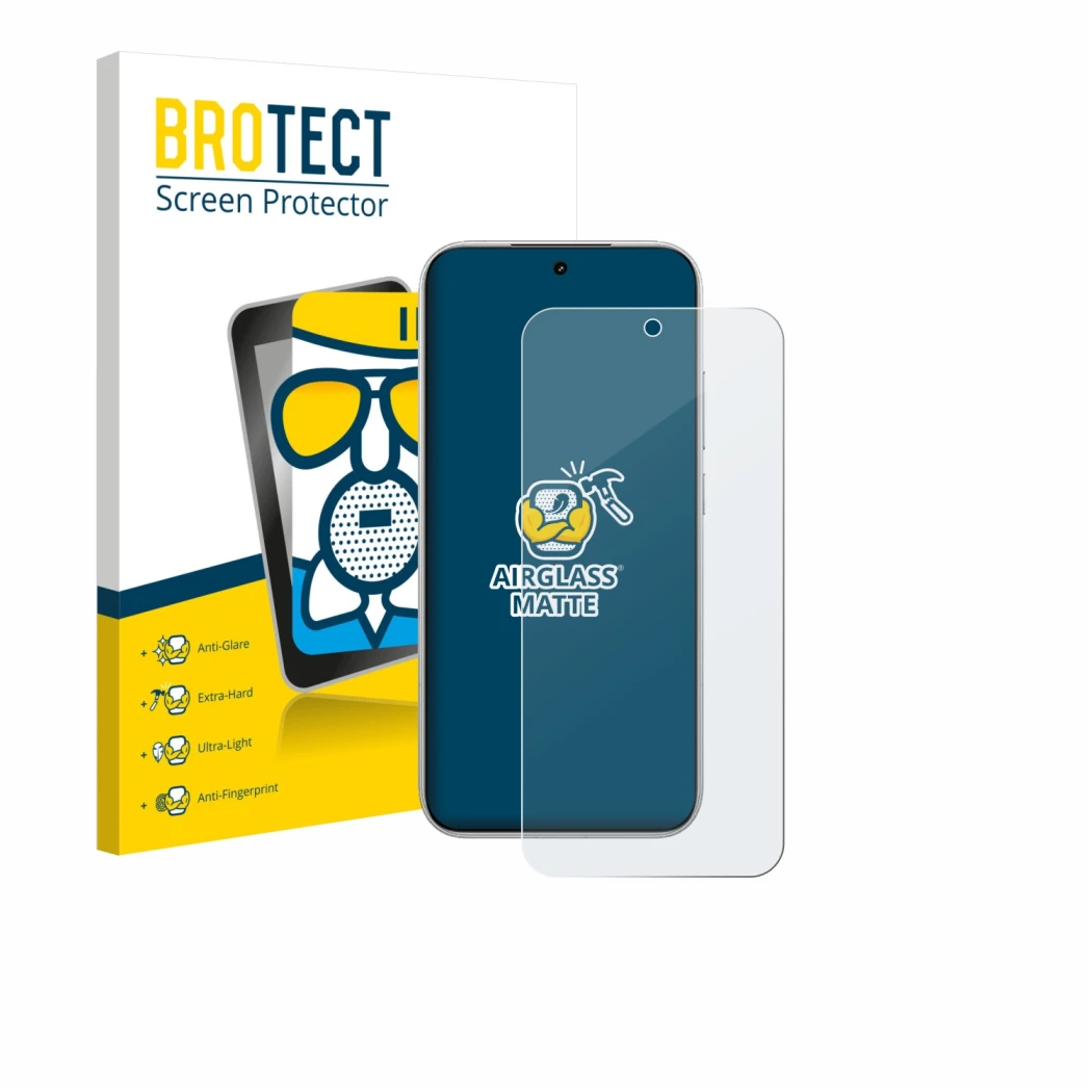 Vorderseite einer Produktverpackung mit dem Markenlogo BROTECT. Daneben ist das Gerät Xiaomi Poco F8 Pro mit dem zugehörigen D