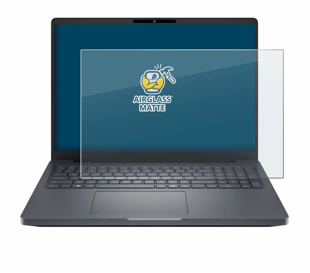 Abbildung des Geräts Dell Pro Max 16 Plus mit einer Vielzahl des Displayschutzes.