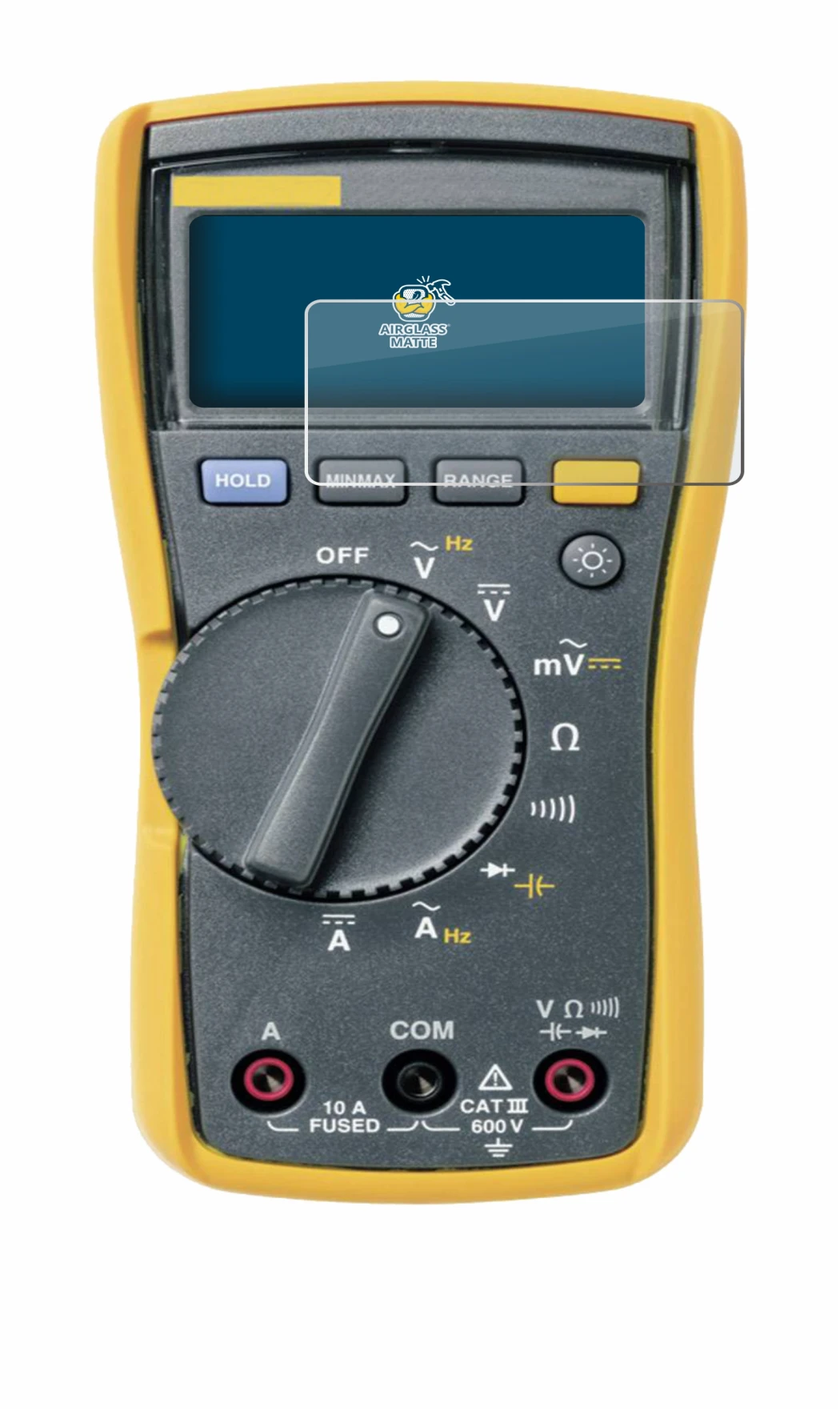 Abbildung des Geräts Fluke MultiMeter 115 mit einer Vielzahl des Displayschutzes.