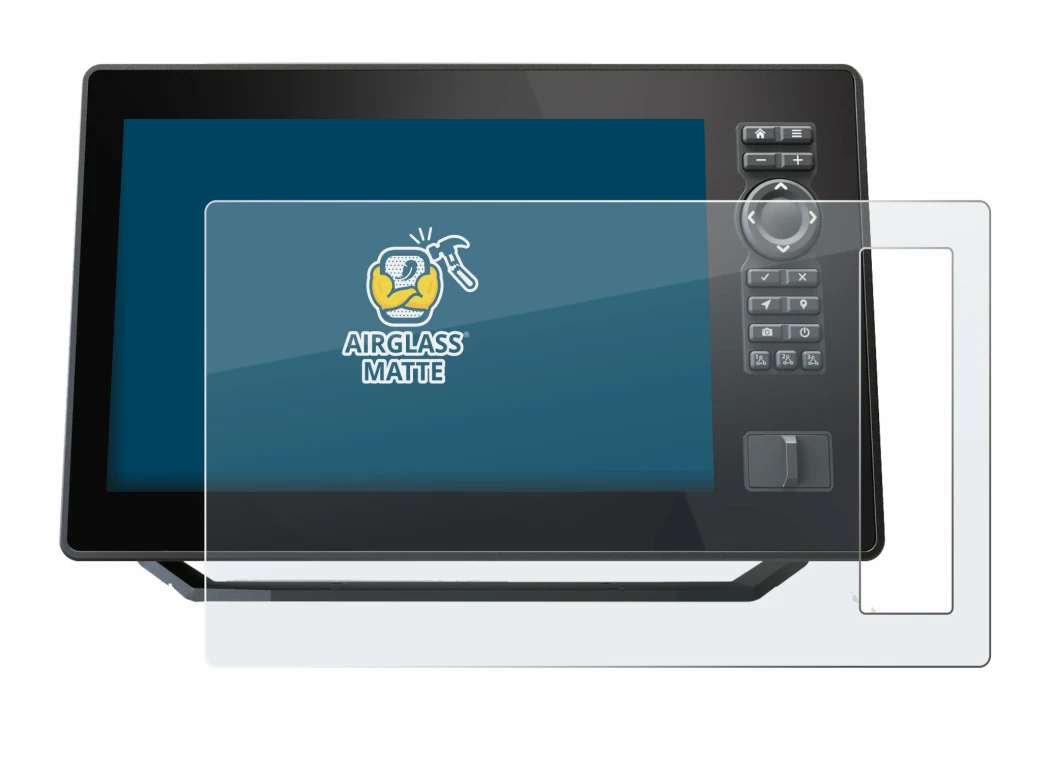 Abbildung des Geräts Humminbird Xplore 9 mit einer Vielzahl des Displayschutzes.