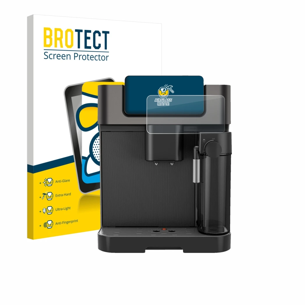 Vorderseite einer Produktverpackung mit dem Markenlogo BROTECT. Daneben ist das Gerät Grundig KVA 7230 mit dem zugehörigen Dis