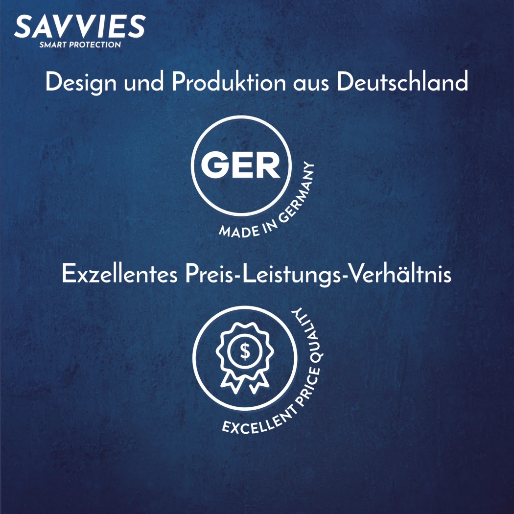 Schriftzug: Design und Produktion aus Deutschland