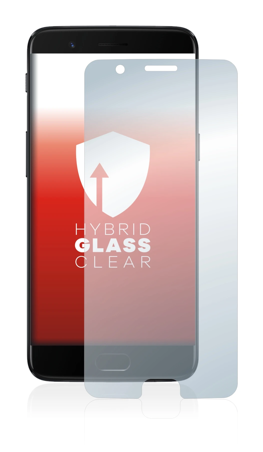 Abbildung des Geräts OnePlus 5 mit einer Vielzahl des Displayschutzes.