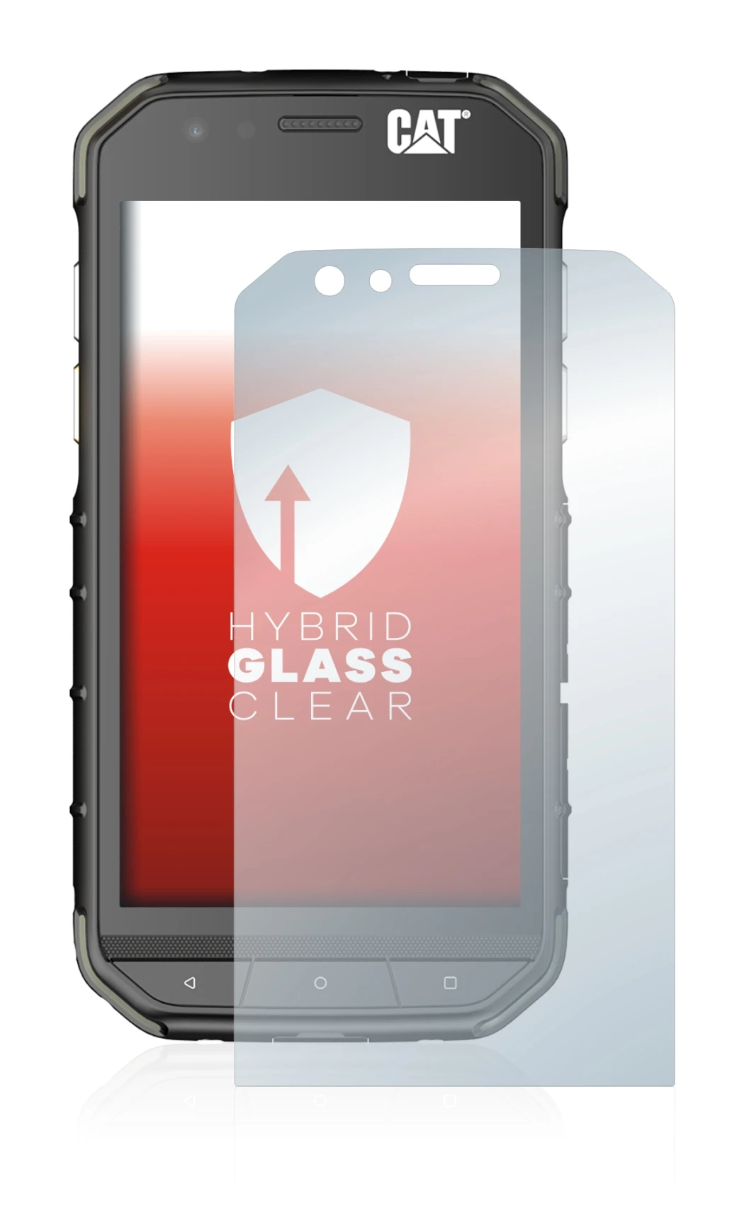 Abbildung des Geräts Caterpillar Cat S31 mit einer Vielzahl des Displayschutzes.