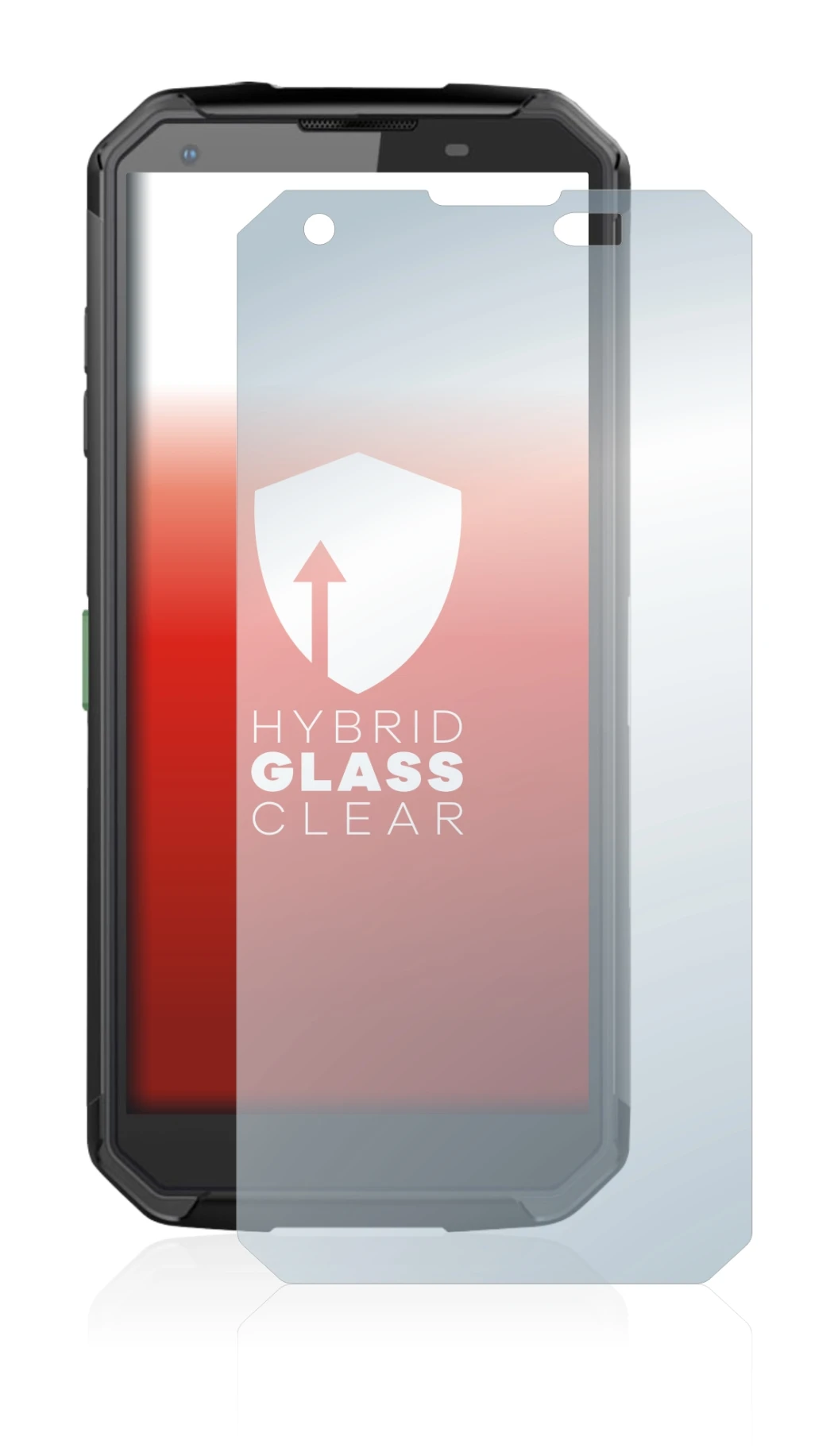 Abbildung des Geräts Blackview BV9500 mit einer Vielzahl des Displayschutzes.