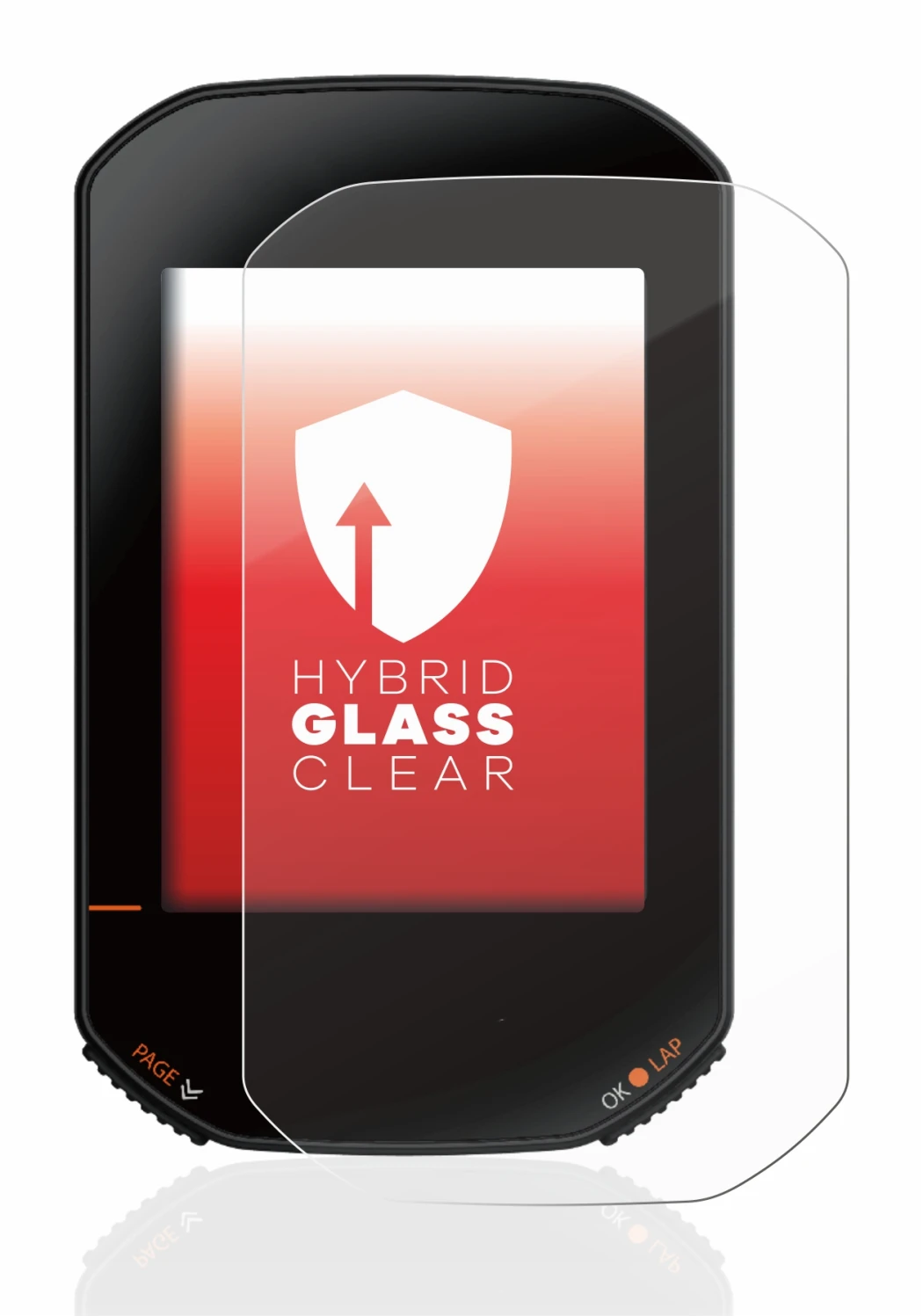 Abbildung des Geräts Bryton Rider 420 mit einer Vielzahl des Displayschutzes.