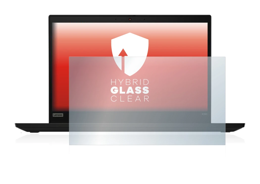 Abbildung des Geräts Lenovo ThinkPad X390 Non-Touch mit einer Vielzahl des Displayschutzes.