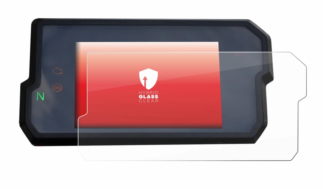 Abbildung des Geräts KTM 125 / 390 Duke 2017+ mit einer Vielzahl des Displayschutzes.