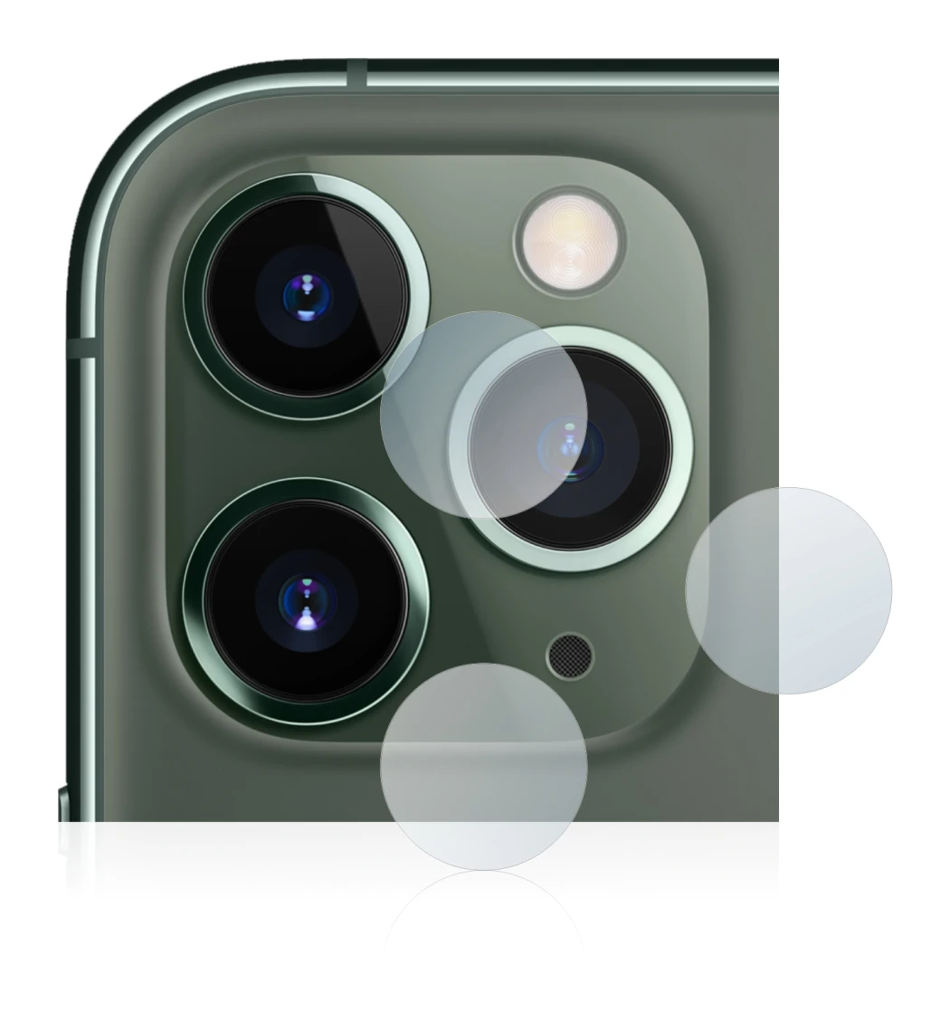 Abbildung des Geräts Apple iPhone 11 Pro Max (NUR Kameraschutz) mit einer Vielzahl des Displayschutzes.