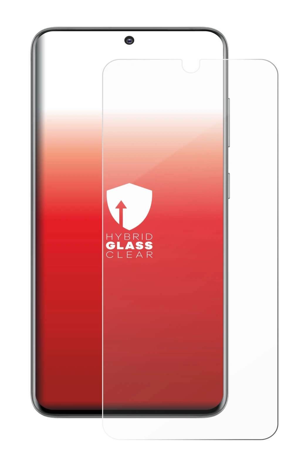 Abbildung des Geräts Samsung Galaxy S20 mit einer Vielzahl des Displayschutzes.