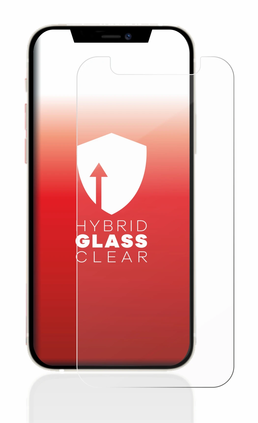 Abbildung des Geräts Apple iPhone 12 mini mit einer Vielzahl des Displayschutzes.