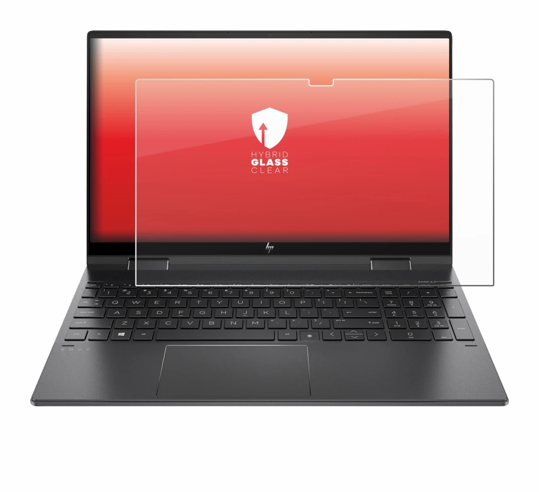 Abbildung des Geräts HP Envy x360 (15-eX) (358 mm x 230 mm) mit einer Vielzahl des Displayschutzes.