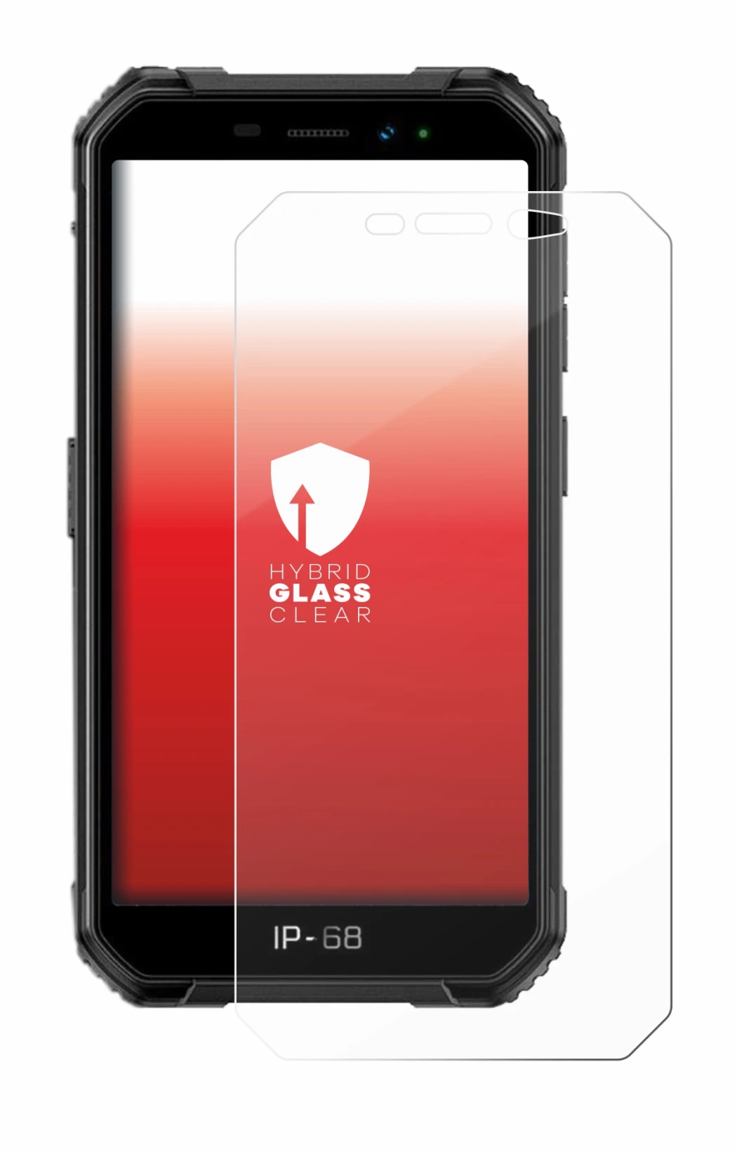 Abbildung des Geräts Ulefone Armor X6 mit einer Vielzahl des Displayschutzes.