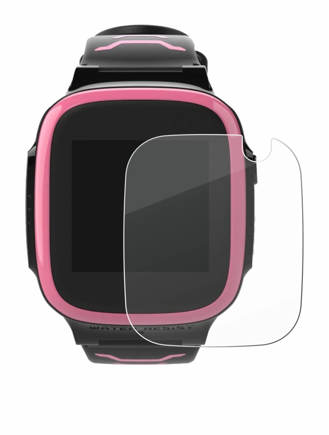 Abbildung des Geräts Xplora X5 Play mit einer Vielzahl des Displayschutzes.