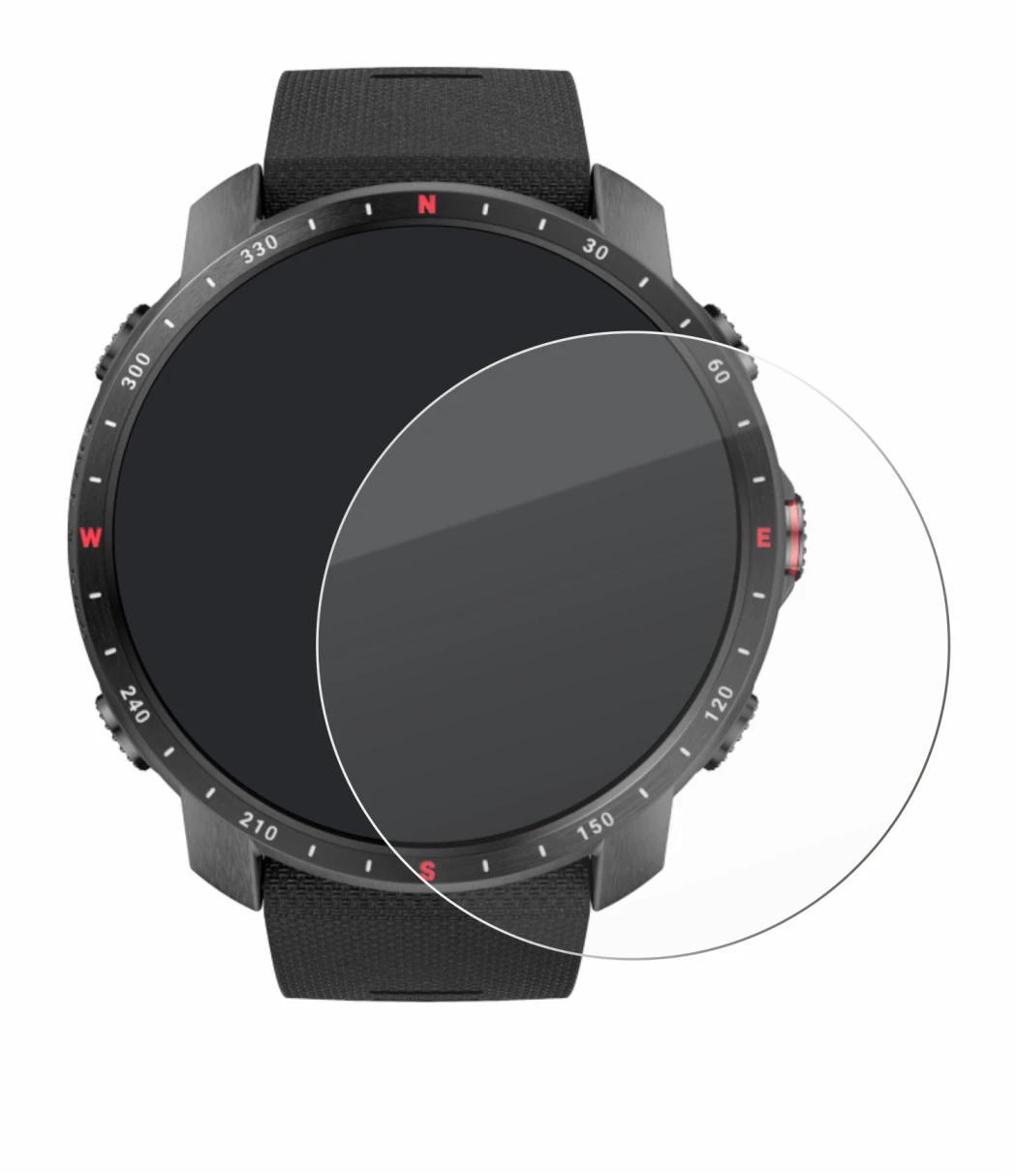 Abbildung des Geräts Polar Grit X Pro mit einer Vielzahl des Displayschutzes.