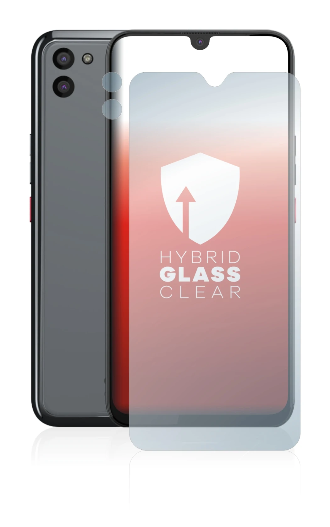 Abbildung des Geräts Gigaset GS5 (Display+Kamera) mit einer Vielzahl des Displayschutzes.