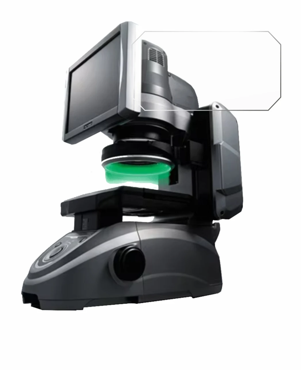 Abbildung des Geräts Keyence IM-6125 Glasplatte mit einer Vielzahl des Displayschutzes.