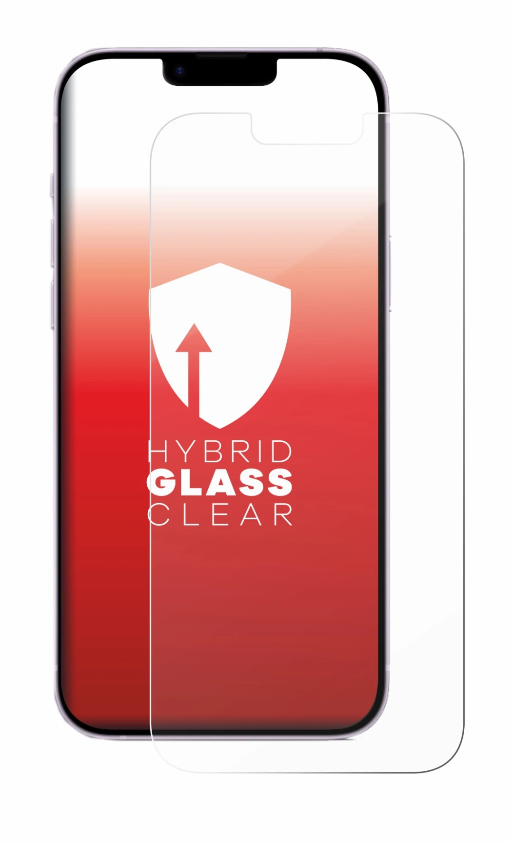 Abbildung des Geräts Apple iPhone 14 Plus mit einer Vielzahl des Displayschutzes.