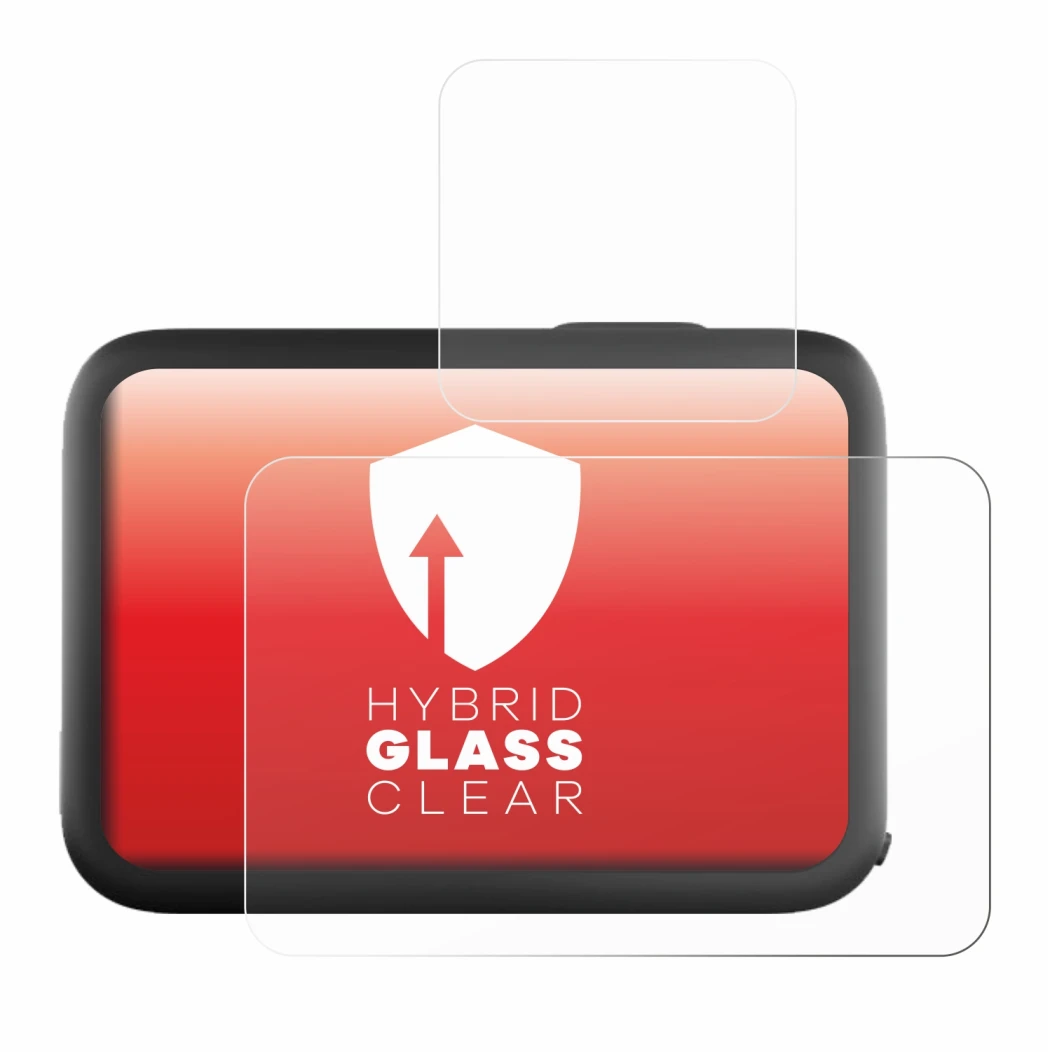 Abbildung des Geräts GoPro Hero 11 Black mit einer Vielzahl des Displayschutzes.