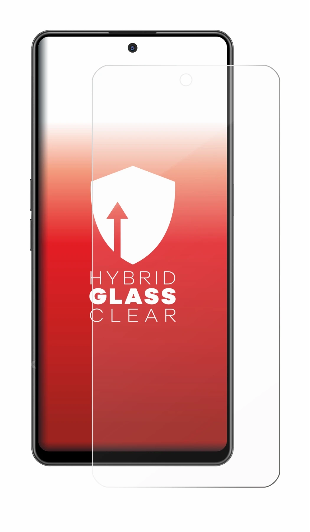 Abbildung des Geräts OnePlus Nord CE 3 Lite 5G mit einer Vielzahl des Displayschutzes.