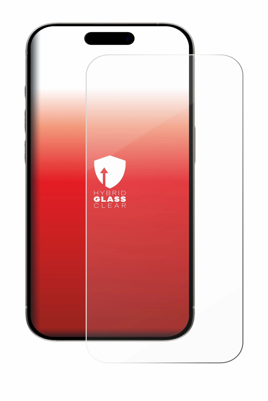 Abbildung des Geräts Apple iPhone 15 mit einer Vielzahl des Displayschutzes.