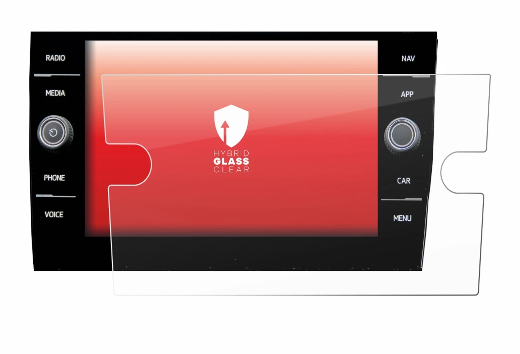 Abbildung des Geräts Volkswagen Taigo Discover Media 8” 2023 mit einer Vielzahl des Displayschutzes.