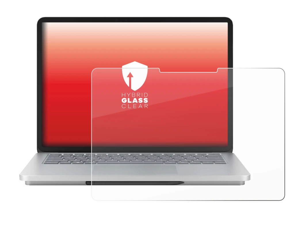 Abbildung des Geräts Microsoft Surface Laptop Studio 2 mit einer Vielzahl des Displayschutzes.