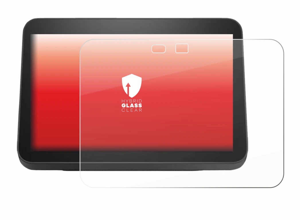 Abbildung des Geräts Amazon Echo Show 8 2023 (3. Gen.) mit einer Vielzahl des Displayschutzes.