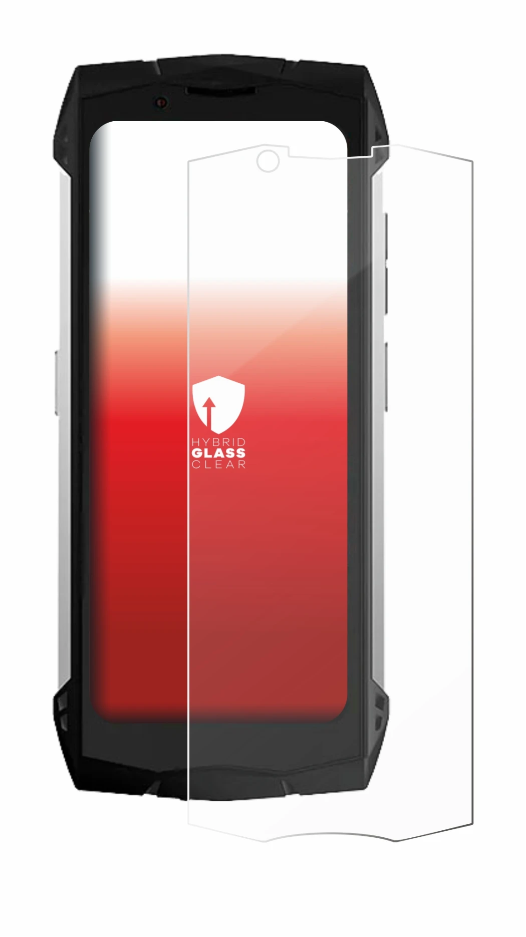 Abbildung des Geräts Doogee S Mini mit einer Vielzahl des Displayschutzes.