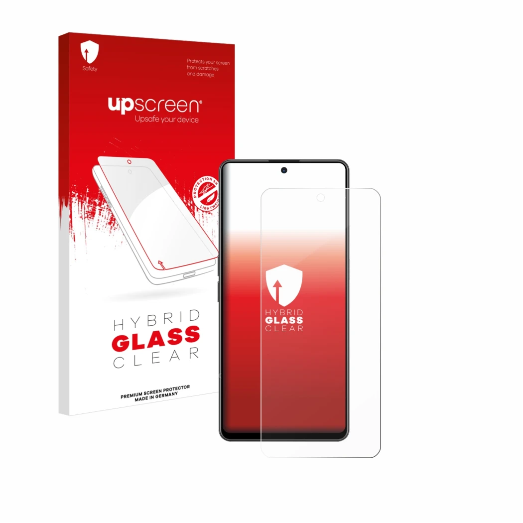 Vorderseite einer Produktverpackung mit dem Markenlogo upscreen. Daneben ist das Gerät OnePlus Nord CE 3 Lite mit dem zugehöri