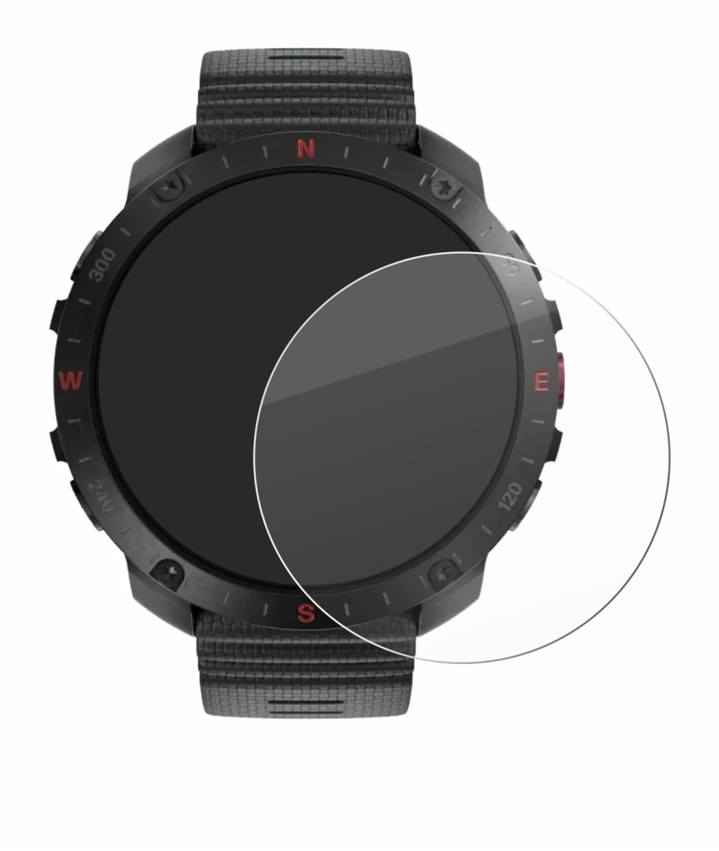 Abbildung des Geräts Polar Grit X2 Pro mit einer Vielzahl des Displayschutzes.