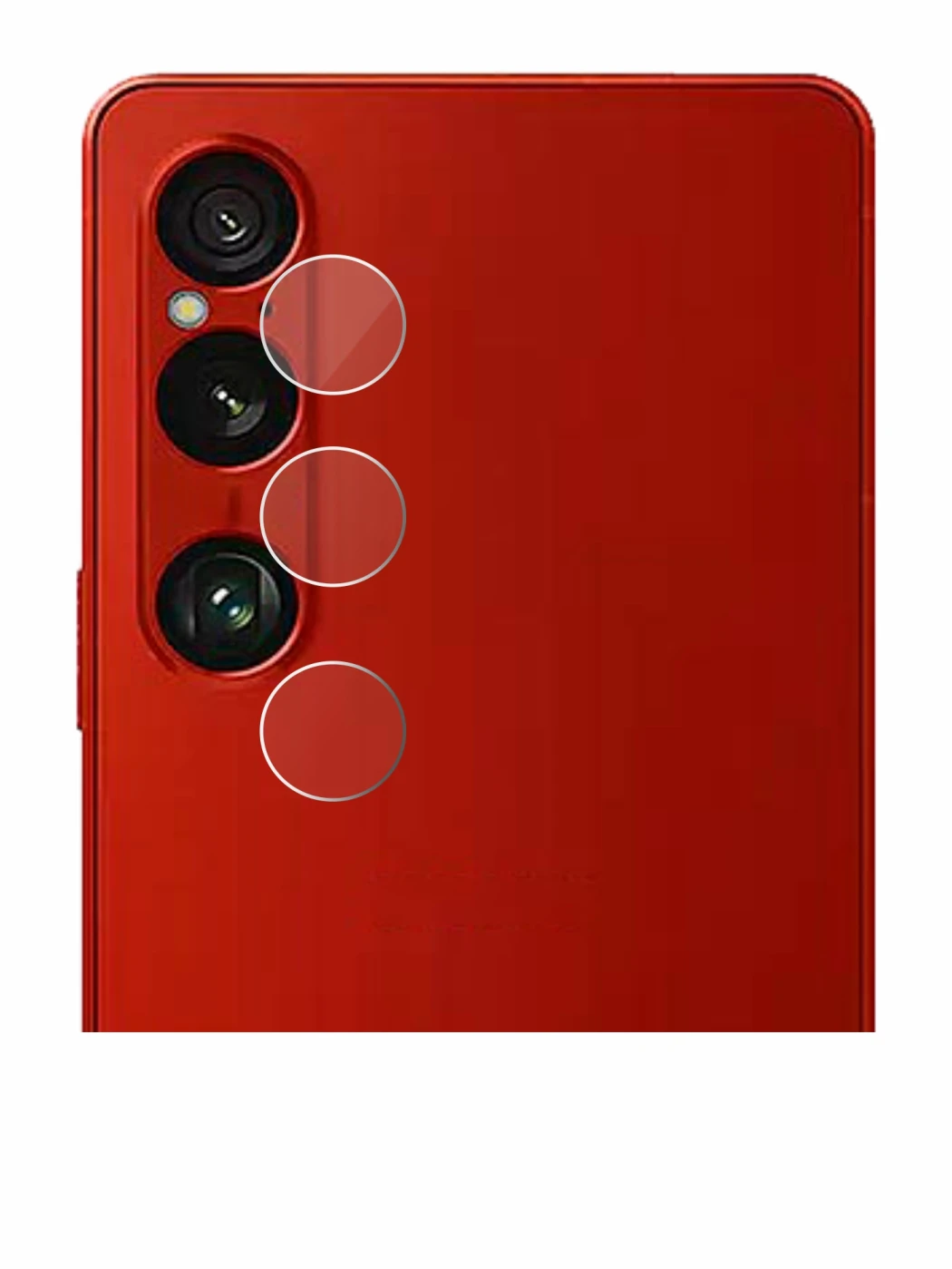 Abbildung des Geräts Sony Xperia 1 VI (NUR Kameraschutz) mit einer Vielzahl des Displayschutzes.