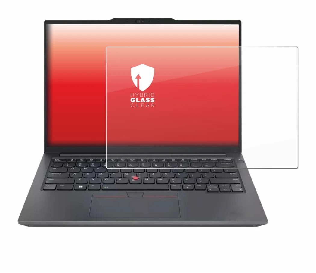 Abbildung des Geräts Lenovo ThinkPad E14 Gen 6 mit einer Vielzahl des Displayschutzes.