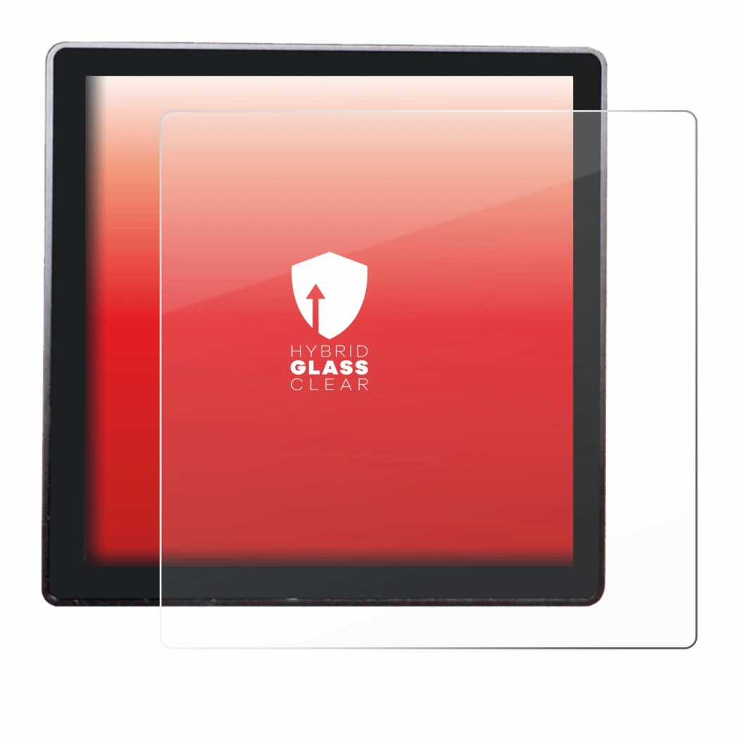 Abbildung des Geräts Shelly Wall Display mit einer Vielzahl des Displayschutzes.