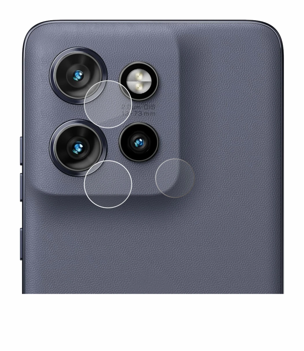 Abbildung des Geräts Motorola Edge 50 Neo (NUR Kameraschutz) mit einer Vielzahl des Displayschutzes.