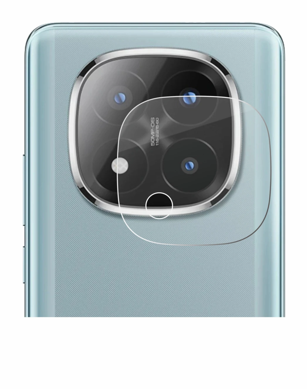 Abbildung des Geräts Xiaomi Redmi Note 14 Pro Plus (NUR Kameraschutz) mit einer Vielzahl des Displayschutzes.