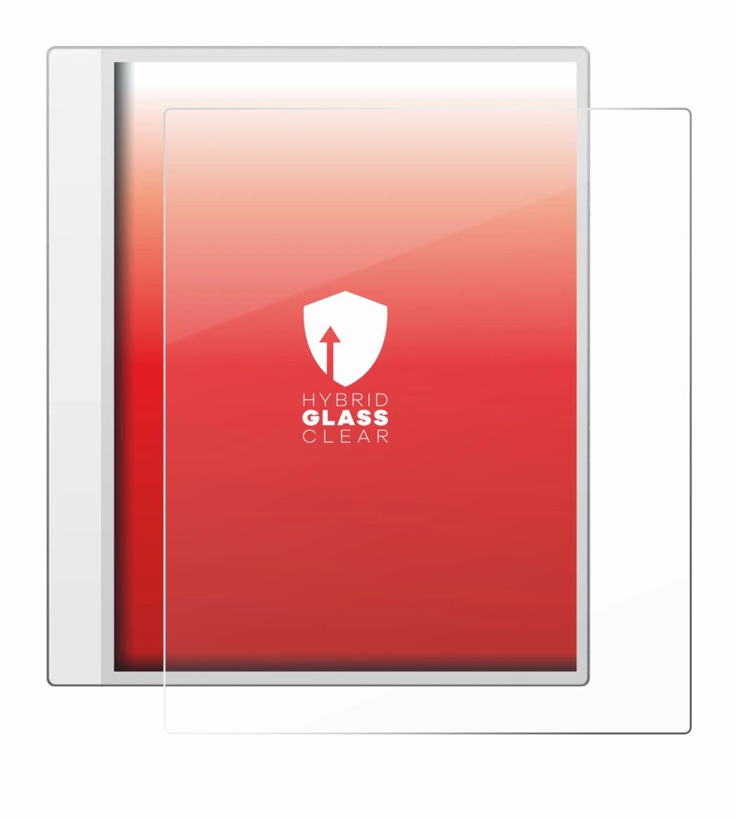 Abbildung des Geräts Boox Note Max mit einer Vielzahl des Displayschutzes.