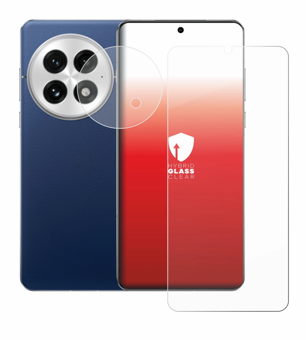 Abbildung des Geräts OnePlus 13 (Display+Kamera) mit einer Vielzahl des Displayschutzes.