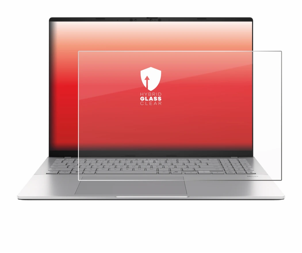 Abbildung des Geräts ASUS Vivobook S16 S3607 mit einer Vielzahl des Displayschutzes.