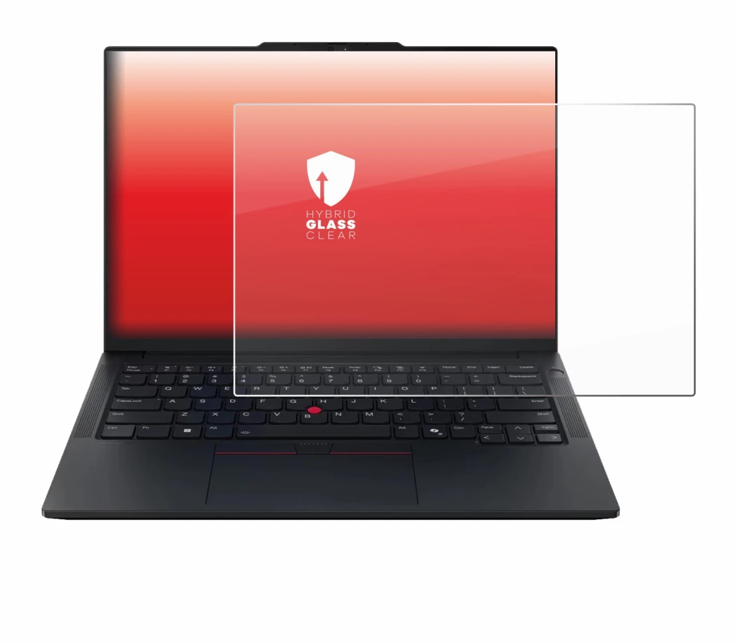 Abbildung des Geräts Lenovo ThinkPad E14 Gen 7 mit einer Vielzahl des Displayschutzes.