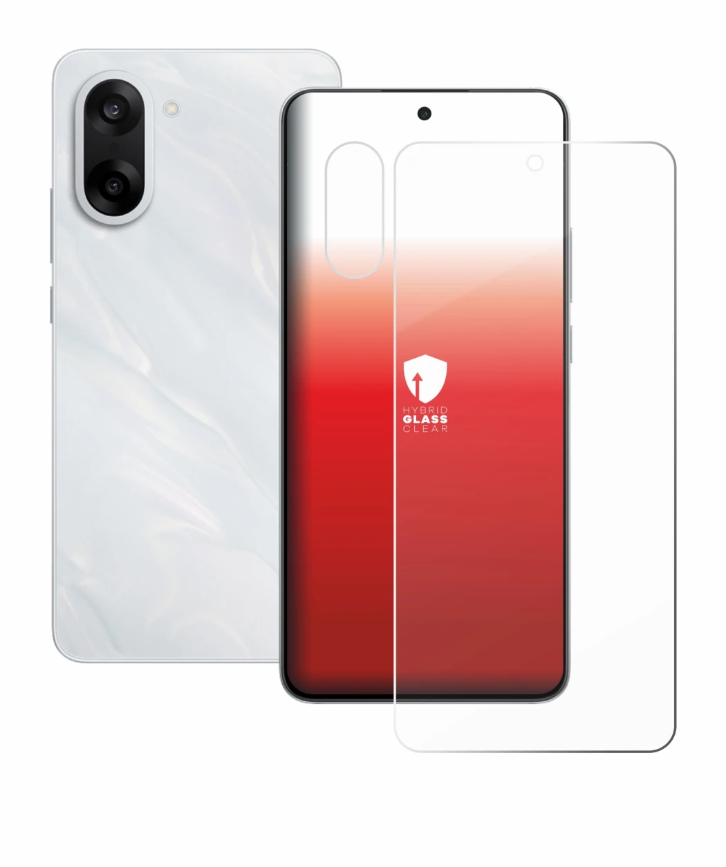 Abbildung des Geräts OnePlus Nord CE 5 (Display+Kamera) mit einer Vielzahl des Displayschutzes.