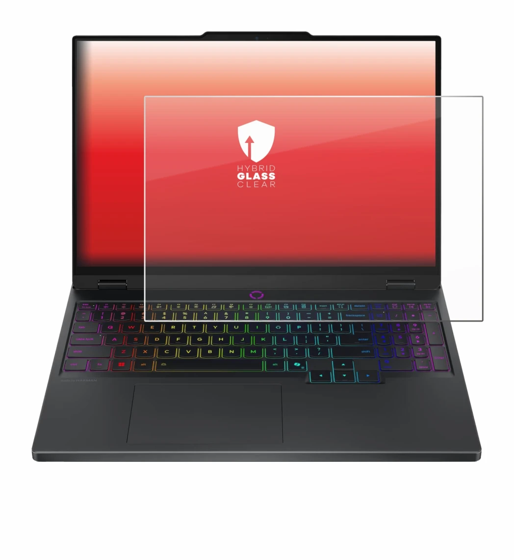 Abbildung des Geräts Lenovo Legion 5 15IRX10 83LY mit einer Vielzahl des Displayschutzes.