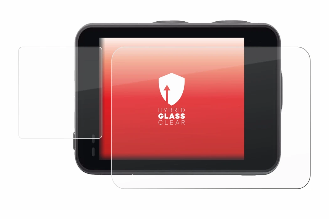 Abbildung des Geräts Akaso Brave 7 mit einer Vielzahl des Displayschutzes.