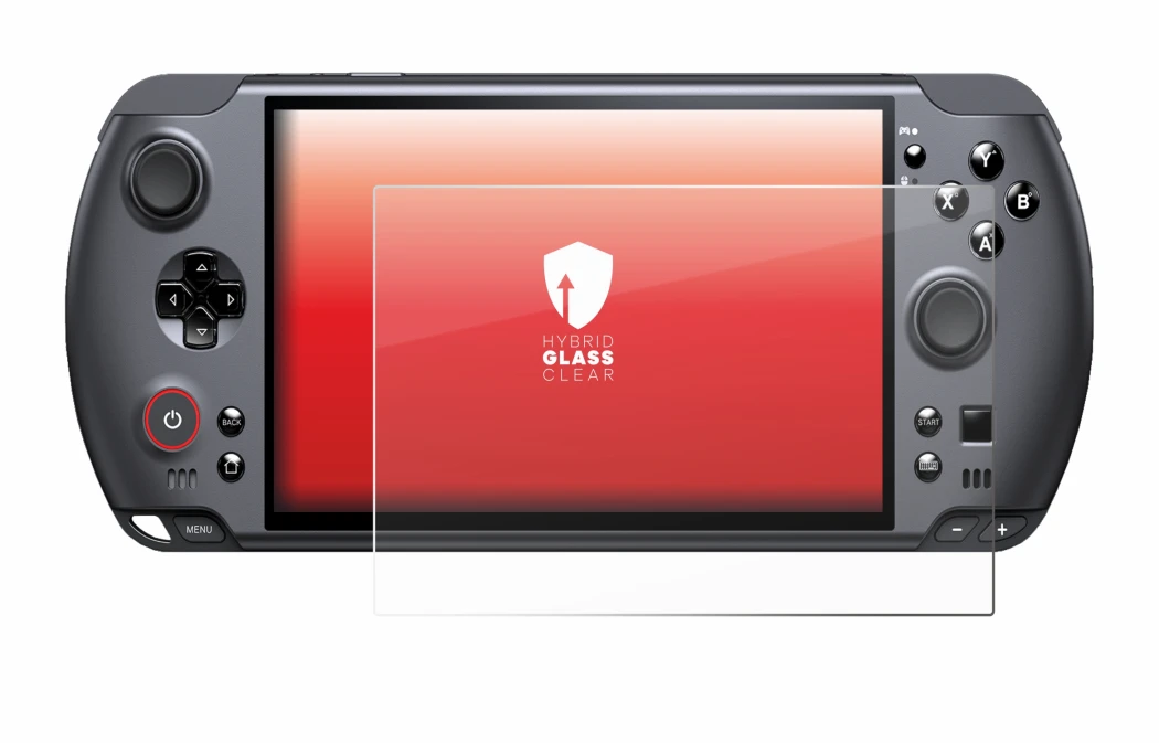 Abbildung des Geräts GPD Win 5 mit einer Vielzahl des Displayschutzes.